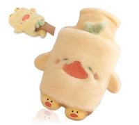 Lvjkes Bolsa de agua caliente de 1 litro para niños con funda, dulce peluche termo animales, para la limpieza, extraíble, a prueba de explosiones y a prueba de fugas, para niños y adultos (pato