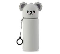 Lvjkes Estuche Silicona, Estuche Vertical 2 en 1, Cartoon Vertical Adjustable, Fácil de Limpiar, Adecuado para niños, Niña, niño y Adolescentes (Koala)