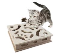Lvjkes Juguete Interactivo Gato, Caja de Juguetes Gatos Que se entretienen Solos, Puede Contener Pelotas pequeñas y Aperitivos, Juguete para Alimentar Gatos, Camel
