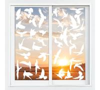 Lvjkes Pegatinas de ventana anticolisión, 37 Piezas Calcomanías de Ventana de Anticolisión, Pegatinas de vidrio para ventanas para detener a los pájaros que vuelan hacia las ventanas (Blanco-Colibrí)