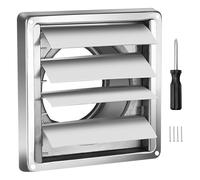 Lvjkes Rejilla ventilacion 304 acciaio inossidabile, 100 mm rejilla ventilacion con cierre, evita obstrucciones, adecuada para lugares como campanas extractoras que descargan directamente al exterior