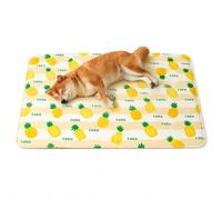 LVJMJ - Cama refrescante para gatos, alfombrilla de enfriamiento de seda de hielo para perros y gatos, almohadilla de verano con estampado de frutas de dibujos animados, almohadilla fresca