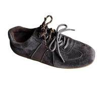 LVJMJ - Tenis de gamuza para mujer, diseño del ejército alemán | Parte superior de gamuza | ribete de cuero | suela de goma | plana | cordones | tallas 35-43 | 1 color