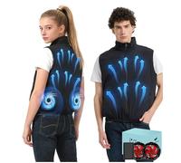 Lvkakmox Chaleco refrigerante con ventiladores, batería de 21 V, 20000 mAh, chaleco de ventilador con 4 velocidades, para hombre y mujer, Negro - Clásico, M
