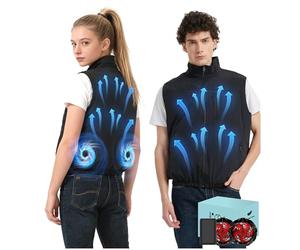 Lvkakmox Chaleco refrigerante con ventiladores, batería de 21 V, 20000 mAh, chaleco de ventilador con 4 velocidades, para hombre y mujer, Negro - Clásico, XXL
