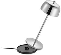 LVL THETA Lámpara de Mesita Noche Inalámbrica Recargable - Luz LED Regulable para Escritorio et Salon - 2700 - 4000K, 9-24h (Plateado)