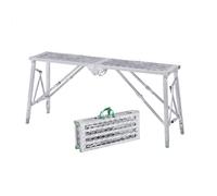 LVLDAWA Andamio Plegable Portátil con Banco De Trabajo, Escalera Plegable Alta Resistencia con Altura Ajustable, Escalón Antideslizante De Acero Galvanizado(30x200cm)