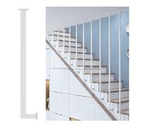 LVLDAWA Balaustres de Hierro para Escaleras, Husillos de Barandilla Resistentes, Kit de Sistema de Montaje Lateral, Columna de Metal para Interiores, Negro(Blanco,100cm/39.37in)
