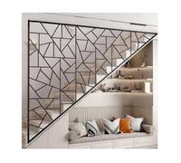 LVLDAWA Barandilla Escalera, Separadores Vallas Para Escalones Porche Interior, Barandillas Industriales Acero Al Carbono Calado Con Kit Instalación Para Pasillo Loft(50X110CM/19.7X43.3IN)