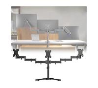 LVLDAWA Brazo para Tres Monitores Soporte Robusto para Tres Monitores Inclinación, Giro Y Rotación Soporte Independiente para LCD 17 A 27 Pulgadas(17-27in-B)