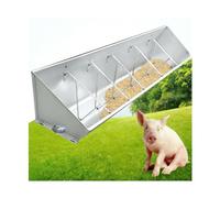 LVLDAWA Comedero De Acero Inoxidable para Ganado, Comederos Colgantes Resistentes para Cabras Granja, Bebedero/comedero Reutilizable con Compartimentos Separados Ganado(150x19x26cm)