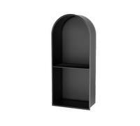 LVLDAWA Nicho Ducha Acero Inoxidable. Nicho Arqueado Estantes Dobles Sin Azulejos. Nicho De Ducha Vertical LED Empotrado. para Guardar Jabón Champú.(70x35x15cm-A)