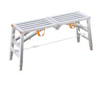 LVLDAWA Plataforma Trabajo Ajustable, Andamio Portátil Plegable, Escalera Y Taburete Antideslizante Acero Galvanizado para Limpieza Techos Y Lavado Vehículos(40x160cm-C)