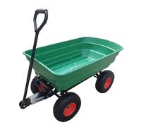LVLDAWA Remolque para Jardín, Carro Jardín Estructura Acero para Exteriores, Carros Y Vagones De Jardín Resistentes con 4 Ruedas, para Tractor Cortacésped(Verde,120x60x102cm)