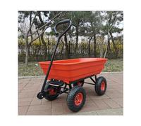 LVLDAWA Remolque para Jardín, Carro Jardín Estructura Acero para Exteriores, Carros Y Vagones De Jardín Resistentes con 4 Ruedas, para Tractor Cortacésped(Rosso,108x52x102cm)