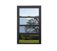 LVLDAWA Salas Ventanas, Abra La Ventana Deslizante Vertical del Sótano, Ventana De Vidrio Servicio Camión Comida con Inclinación Inferior para Mejoras En El Hogar(80x80cm)