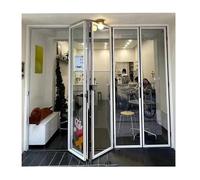 LVLDAWA Ventana Corrediza Plegable Aleación Aluminio, Puertas Plegables Interiores Ventanas Abatibles Riel Inferior Puerta Corrediza Plegable Izquierda Y Derecha(120x140cm/47x55in)