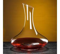 Lvpradior Decantador y aireador de vino de cristal, jarra de vidrio 100% sin plomo, elegante decantador de vino para vino tinto, juego de decantador de cristal no tóxico con boquilla de aireación,