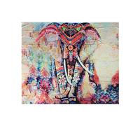 LvRao Psicodélica Elefante Tapiz Hippie Bohemio Indio Tradicional Decoración Manta de Picnic Playa Manta Naranja #1 M:150 * 130cm
