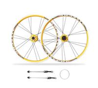 LVSEWOA 20 Trous Vélo Pliables Paire Roues 20 Pouces 406 451 Alliage D'aluminium Roues Noir/Rouge/Jaune Frein Disque Dégagement Rapide 100/135mm Roues Vélo pour Cassette 7 8 9 10 11 Vitesses