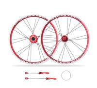 LVSEWOA 20 Trous Vélo Pliables Paire Roues 20 Pouces 406 451 Alliage D'aluminium Roues Noir/Rouge/Jaune Frein Disque Dégagement Rapide 100/135mm Roues Vélo pour Cassette 7 8 9 10 11 Vitesses