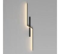 LVSEWOA Aplique de pared LED clásico, minimalista, para interiores, barra de luz negra para tocador de baño sobre espejo, lámpara de pared para mesita, 60cm, 80cm, 100cm, Negro