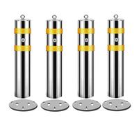 LVSEWOA Bolardo de Seguridad de Acero Inoxidable para entradas de vehículos, Poste delimitador Reflectante para estacionamiento, Ideal para áreas de Alto tráfico, 16,8 cm/6,6 Pulgadas
