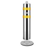 LVSEWOA Bolardo de Seguridad de Acero Inoxidable para entradas de vehículos, Poste delimitador Reflectante para estacionamiento, Ideal para áreas de Alto tráfico, 16,8 cm/6,6 Pulgadas