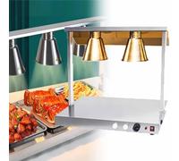 LVSEWOA Calentador de Alimentos con lámpara de Calor Comercial, Equipo de Cocina para restaurantes, para Pizza, Papas Fritas, Barbacoa y conservación, Cuatro Cabezales.