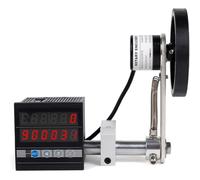 LVSEWOA Contador Digital Contador mecánico Digital de Longitud con Rueda giratoria, Rango de 0 a 999999 y Memoria de Apagado, Ideal para medir Cables, sedales de Pesca, Hilos de Seda y alambres.