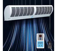 LVSEWOA Cortina de Aire para Puerta con Control Remoto, Velocidad y dirección del Viento Ajustables, Montaje en Pared para una gestión eficiente del Flujo de Aire.