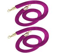 LVSEWOA Cuerda de Terciopelo con Ganchos y Cuerda de Barrera Comercial de 1,8 m para Eventos VIP, inauguraciones, Paquete de 2 Cordones de Seguridad para Eventos.