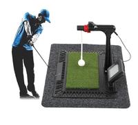 LVSEWOA Entrenador de Swing de Golf, tapete de práctica Digital con Pantalla Digital y rotación de 360 Grados, Entrenador de Swing de Golf, tapete de práctica con Entrenador de Voz.