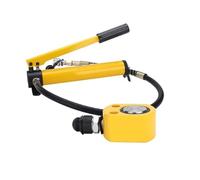 LVSEWOA Kit de Gato hidráulico de Perfil bajo con Capacidad de elevación de 50 T y Bomba Manual, Ideal para Trabajos en Espacios reducidos, Carrera de 18 mm.