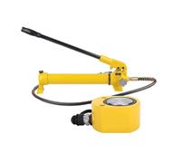 LVSEWOA Kit de Gato hidráulico de Perfil bajo con Capacidad de elevación de 50 T y Bomba Manual, Ideal para Trabajos en Espacios reducidos, Carrera de 18 mm.