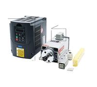 LVSEWOA Kit de husillo CNC de 1,5 kW y 380 V refrigerado por Aire + Motor Cuadrado de 1500 W refrigerado por Aire + inversor de 0,5 kW + 7 Unidades/Juego ER11 (Kit Aviation YL)