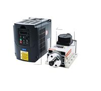 LVSEWOA Kit de husillo CNC de 1,5 kW y 380 V refrigerado por Aire + Motor Cuadrado de 1500 W refrigerado por Aire + inversor de 0,5 kW + 7 Unidades/Juego de Caja de terminales ER11 (Kit YL)