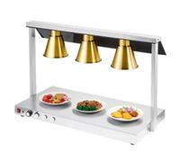 LVSEWOA Lámpara calentadora de Alimentos, luz para Calentar Pizzas Tipo Buffet, Cubierta de Acero Inoxidable para Buffet de Cocina de Restaurante