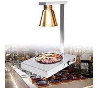 LVSEWOA Lámpara calentadora de Alimentos para bufé Comercial, luz calefactora de Acero Inoxidable para cocinas de restaurantes y mesas de bufé.