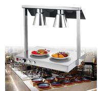 LVSEWOA Lámpara calentadora de Alimentos para bufé Comercial, luz calefactora de Acero Inoxidable para cocinas de restaurantes y mesas de bufé.