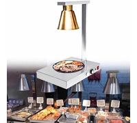 LVSEWOA Lámpara de Calor para Alimentos, Calentador eléctrico para bufés y cocinas, de Acero Inoxidable, para Uso doméstico y Comercial.