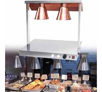 LVSEWOA Lámpara de Calor para Alimentos, Calentador eléctrico para bufés y cocinas, de Acero Inoxidable, para Uso doméstico y Comercial.