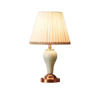 LVSEWOA Lámpara de Mesa de cerámica Estilo Granja Vintage, luz de mesita de Noche, Accesorio Decorativo para el hogar, Dormitorio, Sala de Estar, Oficina o Estudio.