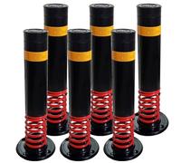 LVSEWOA Poste de Barrera de tráfico Tipo bolardo de Seguridad - Diseño Reflectante con Resorte y Cierre, Paquete de 2 para un Control de tráfico eficaz y protección de entradas de vehículos.