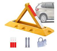 LVSEWOA Poste de Seguridad, Barrera de estacionamiento con Cerradura - Cerradura de Seguridad Plegable Resistente para aparcamientos, Poste Triangular para Aparcamiento de Coches.