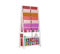 LVSEWOA Présentoir Double Face pour Rouleaux de tissus commerciaux - Chariot de Rangement pour vinyle, Cuir et Papier peint, facilitant l'organisation et l'accès aux Rouleaux