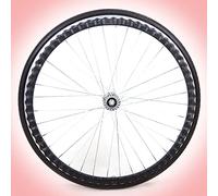 LVSEWOA Rueda Trasera de Repuesto para Silla de Ruedas de 24 Pulgadas, neumáticos sólidos Antideslizantes, Color Negro, 24 pulgadas/60 cm