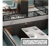 LVSEWOA Separadores para comedores, mampara divisoria con diseño Calado, Paneles de Metal Negro para encimeras, mamparas de Vidrio para oficinas y restaurantes (60x100cm/23.62x39.37in)
