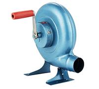 LVSEWOA Soplador de Aire Manual para Barbacoa, con manivela y Engranaje de Hierro, de 80 W a 350 W, Color Azul