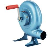 LVSEWOA Soplador de forja de Herrero con manivela, Ventilador de Palomitas de maíz con Engranajes de Hierro, Ventilador Manual para cocinar barbacoas, de 80 W a 350 W, Azul, 80 W